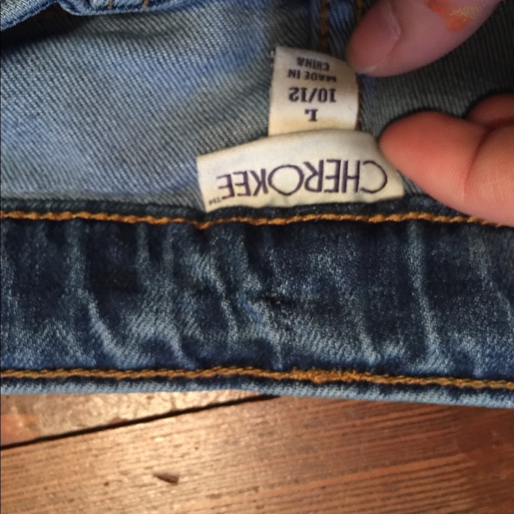 Cherokee ripped navy denim shorts